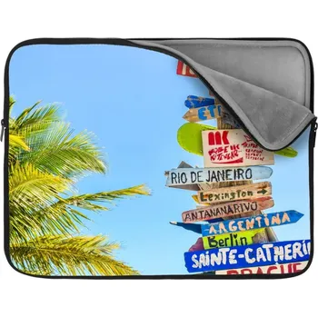 pouzdro na notebook Sablio Obal na notebook Ukazatele měst - 13"