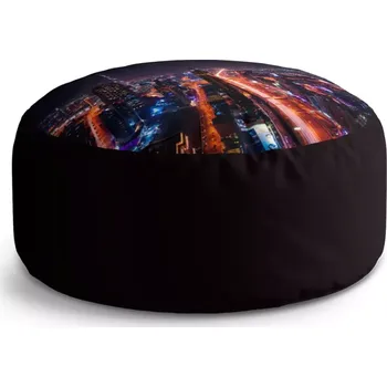 Taburet Sablio Taburet Circle Rozsvícené město: 38x48 cm