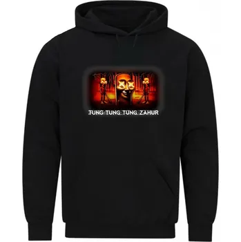 Pánská mikina Pánská mikina Temný Tung Tung Tung Zahur (Velikost: 5XL, Barva: Černá)