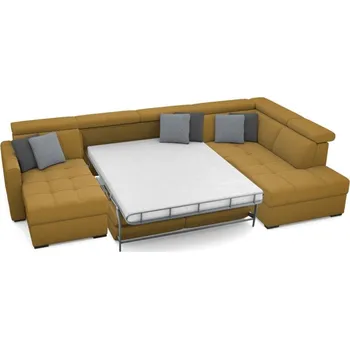 Sedací souprava Rohová sedací souprava pro každodenní rozkládání NARDO do tvaru U Pravý roh - plocha spaní 140x190 cm s úložným prostorem