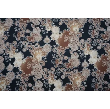 SATÉNOVÁ LÁTKA TYPU HEDVÁBÍ - VZOR ROZETY