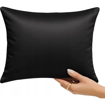 Povlečení POVLEČENÍ NA POLŠTÁŘ 50x70 ČERNÉ SATÉNOVÉ 100% BAVLNA