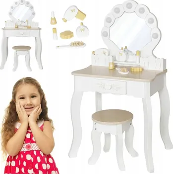 Toaletní stolek Dřevěný toaletní stolek Artnico Celestina s příslušenstvím