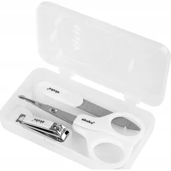 AKUKU Kosmetická sada na manikúru bílá - nůžky, kleštičky, pro děti