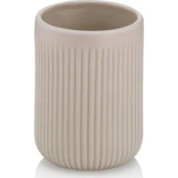 Držák na kartáček Kelímek na zubní kartáčky KELA průměr 7,5 x 10 cm béžový