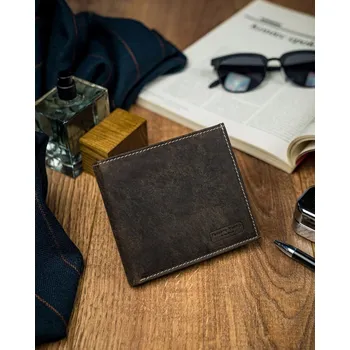 Peněženka Cavaldi pánská peněženka z pravé kůže černá - muž