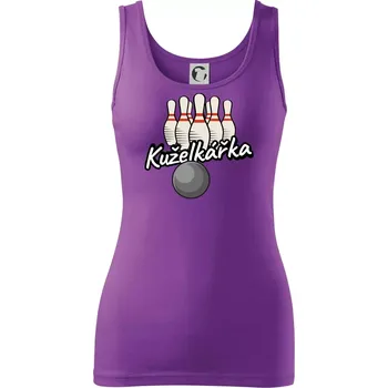 Kuželkářka - kuželky - Dámské tílko - S ( Fialová )