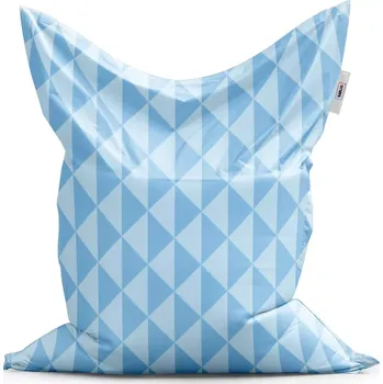 Sedací pytel Sablio Sedací vak Classic Modré obrácené pyramidy - 150x100 cm