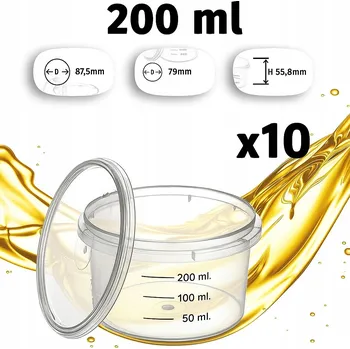 Dóza na potraviny MiG Plastová nádoba 200 ml s víčkem, 10 kusů