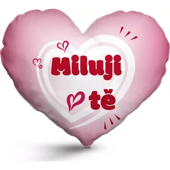 Polštář Sablio 3D polštář ve tvaru Miluji tě srdce