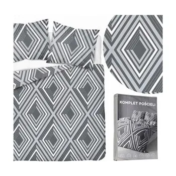 Povlečení Povlečení 220x200 Saténová Mikrovlákna Šedá Popelavá