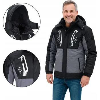 Moto bunda ZIMNÍ BUNDA TEPLÁ, ZATEPLENÁ S KAPUCÍ A FLÍSEM, NEPROMOKAVÁ RL