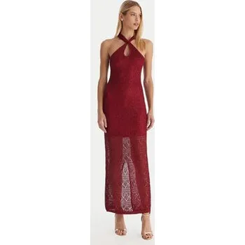 Dámské šaty Guess Úpletové šaty W5YK48 Z37G0 Bordó Slim Fit XXL