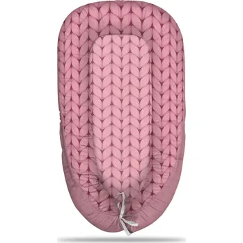 Hnízdečko pro miminko Sablio Hnízdečko pro miminko Růžové pletení z vlny