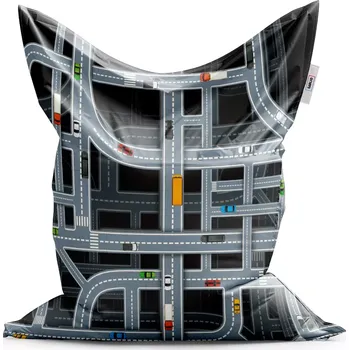 Sedací pytel Sablio Sedací vak Classic Dětská autodráha - 150x100 cm