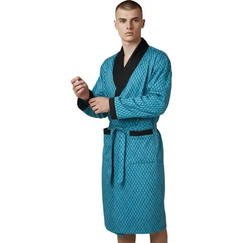 Pánský župan Pánský smaragdový bavlněný župan C-Lemon Barva: Smaragd, Velikost: L