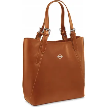 Kabelka Betlewski shopper kabelka z pravé lícové kůže hnědá