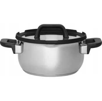 Hrnec STŘÍBRNÝ Z NEREZOVÉ OCELI Z HRNEC OCELI S VÍČKEM A SÍTKEM, PRŮMĚR 20 CM, 3 L