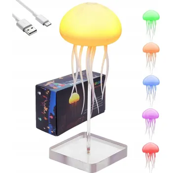 Lampička LAMPA MEDUZA LED LAMPA OVLÁDÁNÍ ZVUKEM – NOČNÍ LAMPA DO LOŽNICE