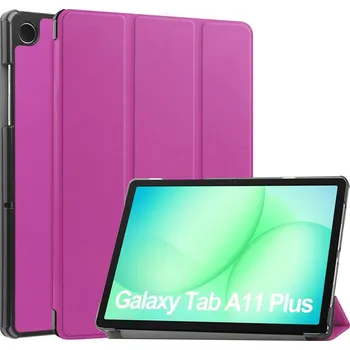 Pouzdro na tablet VSECHNONAMOBIL 127695 LEATHER Zaklápěcí kryt pro Samsung Galaxy Tab A11+ fialový