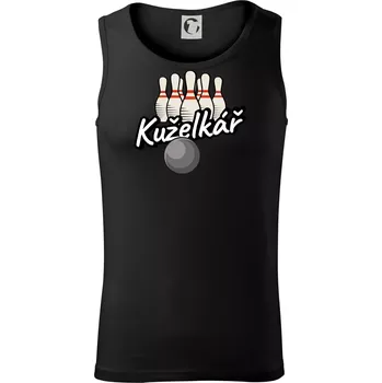 Kuželkář - Kuželky - Tílko pánské Core - S ( Černá )