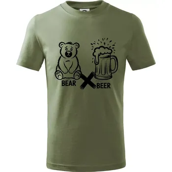 Chlapecké tričko Anglický slovníček - Bear Beer - Tričko dětské bavlněné - 104-110cm / 3-4 roky ( Khaki )