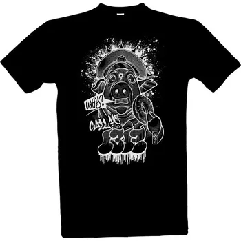 Pánská móda Tričko s potiskem Cop pig wh pánské