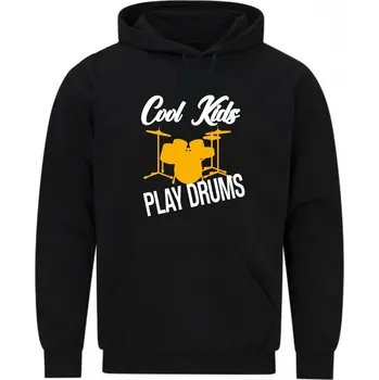 Pánská mikina Pánská mikina Cool děti hrají na bubny (Velikost: 5XL, Barva: Černá)