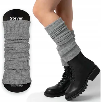 Dámské ponožky Steven Akrylové návleky na ruce šedé