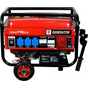 Elektrocentrála Přenosná elektrocentrála třífázová KrafTWele 5440 W benzínová