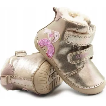 Dívčí zimní obuv Zimní barefoot boty W070-52624A Krémové 24