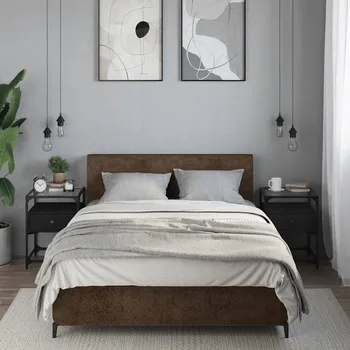 Noční stolek Noční stolky, 2 ks, černé, 40x40x55 cm