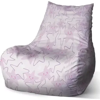Sedací pytel Sablio Sedací vak Bean Veselé hvězdy - 100 x 90 x 45 cm
