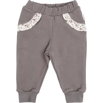 Mamatti Kojenecké tepláčky s kapsami Louka - šedé - 80 (9-12m)