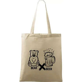 Nákupní taška Anglický slovníček - Bear Beer - Taška bavlněná - 42 x 38 cm ( Naturální )