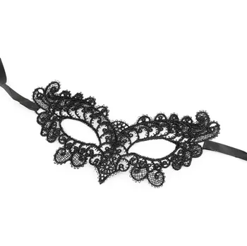 Karnevalová maska Karnevalová maska - škraboška krajková Varianta: 4 černá, Balení: 1 ks