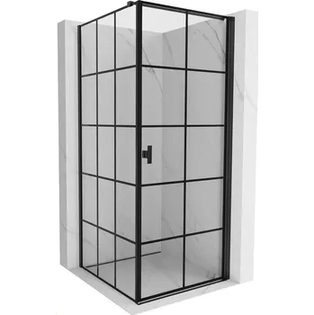 Mexen Mist-B sprchový kout otočný pravý 70 x 70 cm, černá mřížka, černá - 8A2T-070-070-70-77-P Sprchové kouty