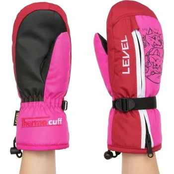 Rukavice Dětské zimní lyžařské rukavice LEVEL zateplené do sněhu, velikost 4-5 let