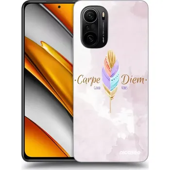 Pouzdro na mobilní telefon Picasee silikonový černý obal pro Xiaomi Poco F3 - Užívej dne