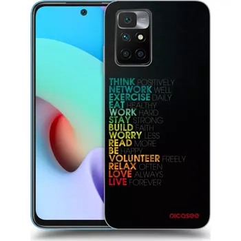 Pouzdro na mobilní telefon Picasee silikonový průhledný obal pro Xiaomi Redmi 10 (2022) - Motto života