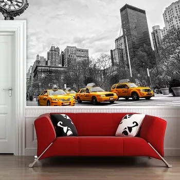 Tapeta Sablio Tapeta Žluté taxiky - 336x220 cm