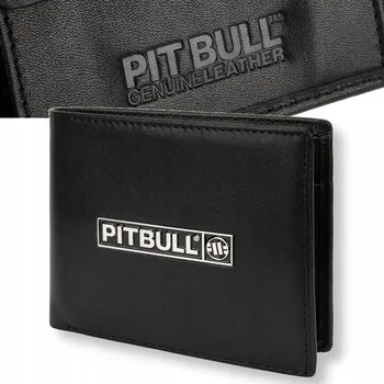 Podprsenka Pitbull peněženka z pravé kůže černá - muž