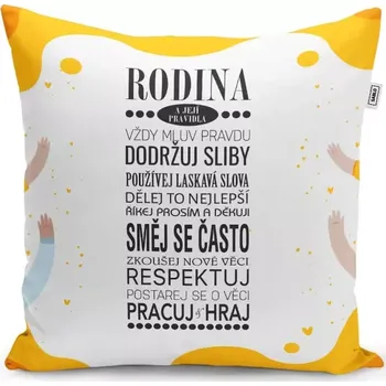 Polštář Sablio Polštář Rodina 3: 40x40 cm