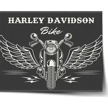 Plakát Sablio Plakát Harley-Davidson S křídly - 60x40 cm