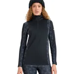 tričko Roxy Daybreak Brushed Half Zip LS - KVJ7/True Black Snowflakes L
