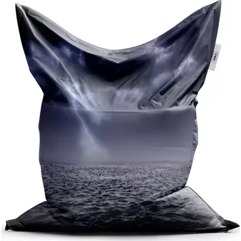 Sedací pytel Sablio Sedací vak Classic Bouře nad mořem - 150x100 cm