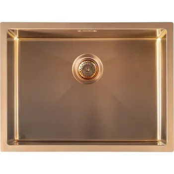 Umyvadlo Sapho ZENITH nerezový dřez 60x45cm, měď mat ZN6045PG