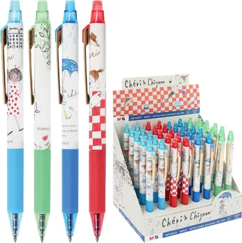 Pero gelové /gumovací M&G iErase Chéri & Chignon 0,7 mm - modrá náplň