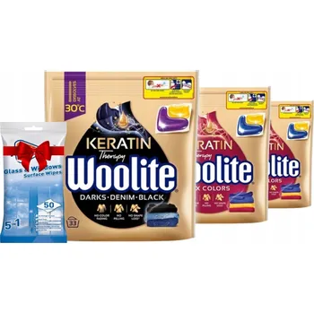 Kapsle na praní Woolite Kapsle na praní Color Black 33 ks x3 + Dárek