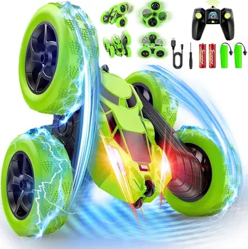 RC model auta VELKÉ AUTO NA DÁLKOVÉ OVLÁDÁNÍ RC ZELENÉ TERÉNNÍ 4X4 + 2 AKUMULÁTORY